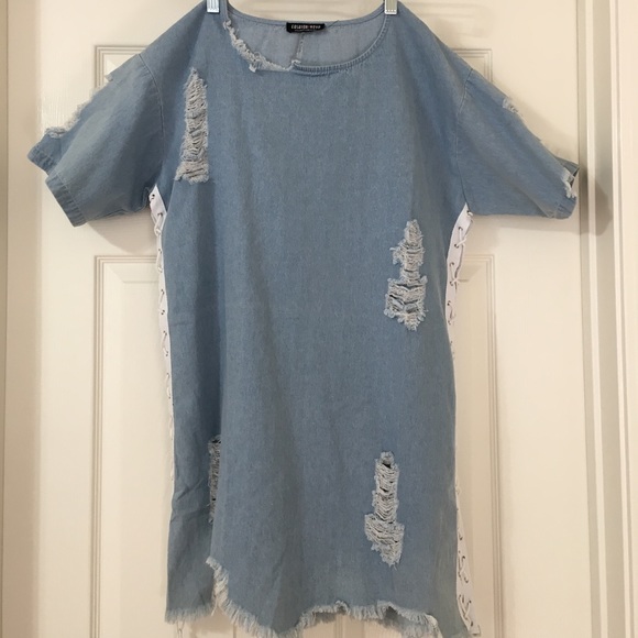 Fashion Nova Denim Dress✨ Size S/M - Picture 2 of 6